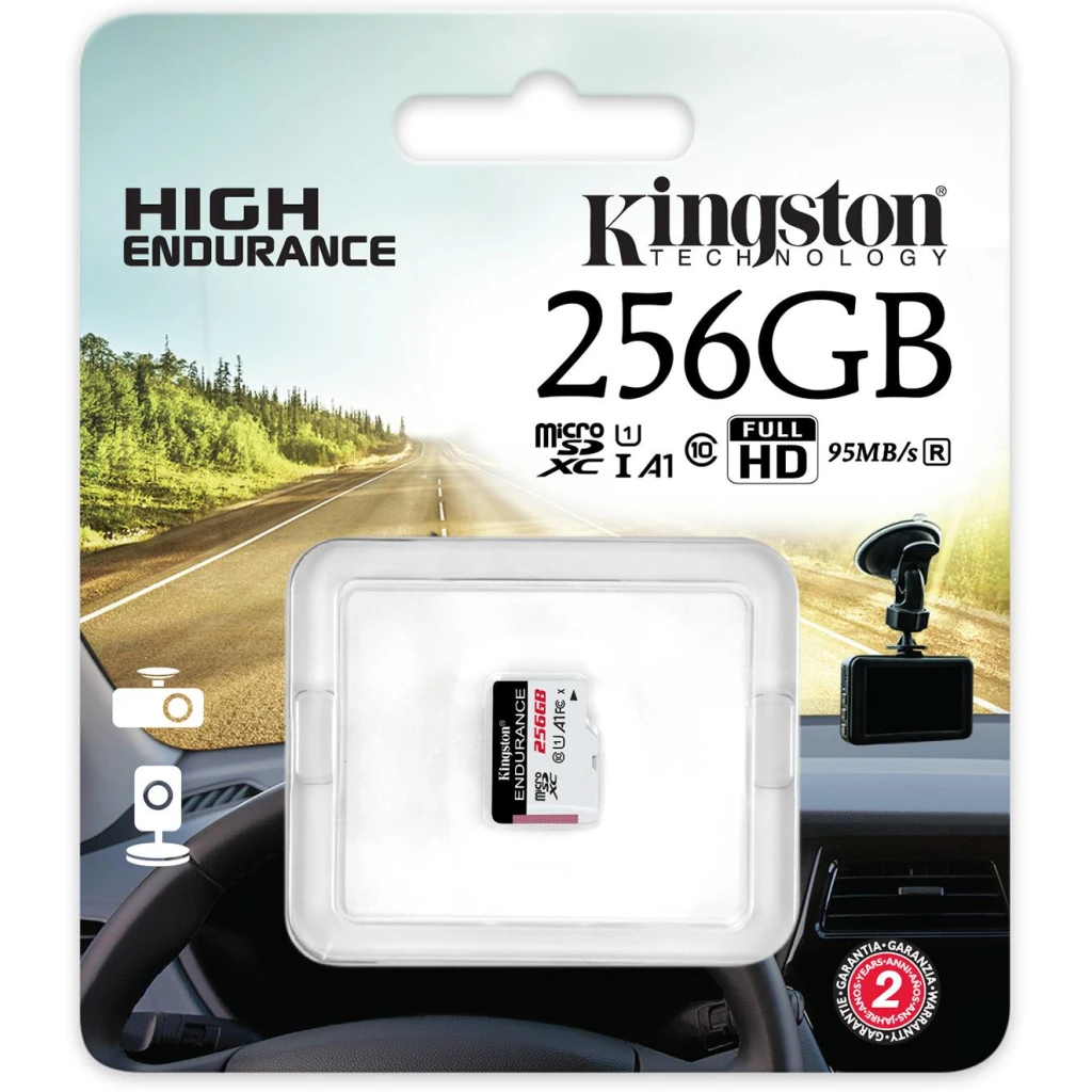 Imagen 2 de Memoria MicroSDXC 256GB Kingston Endurance UHS-I U1, CL10 Lec 95MB/s Esc 45MB/s