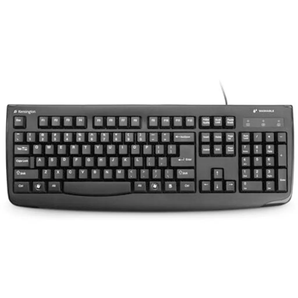 Imagen 1 de Teclado Alámbrico Kensington Pro Fit Lavable Interfaz USB Color Negro 