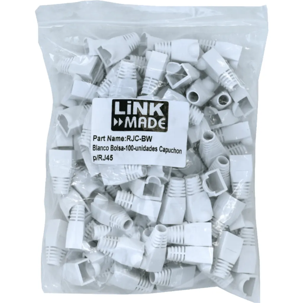 Imagen 1 de Bolsa de 100 Unidades Capuchon para RJ-45 p/Cable CAT5e Linkmade Color Blanco