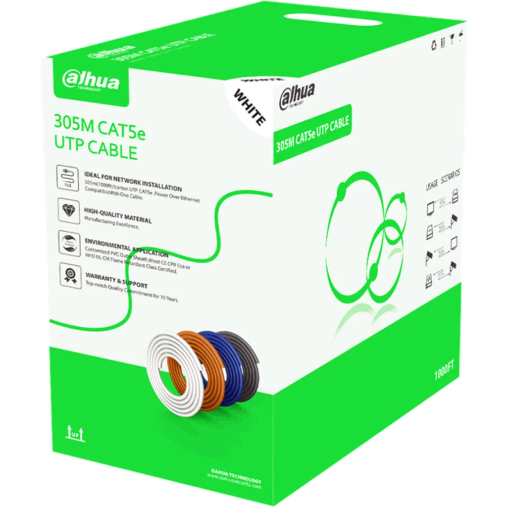 Imagen 0 de Cable de Red Cat5E UTP 24AWG aleacion aluminio cobre 305mts Color Blanco