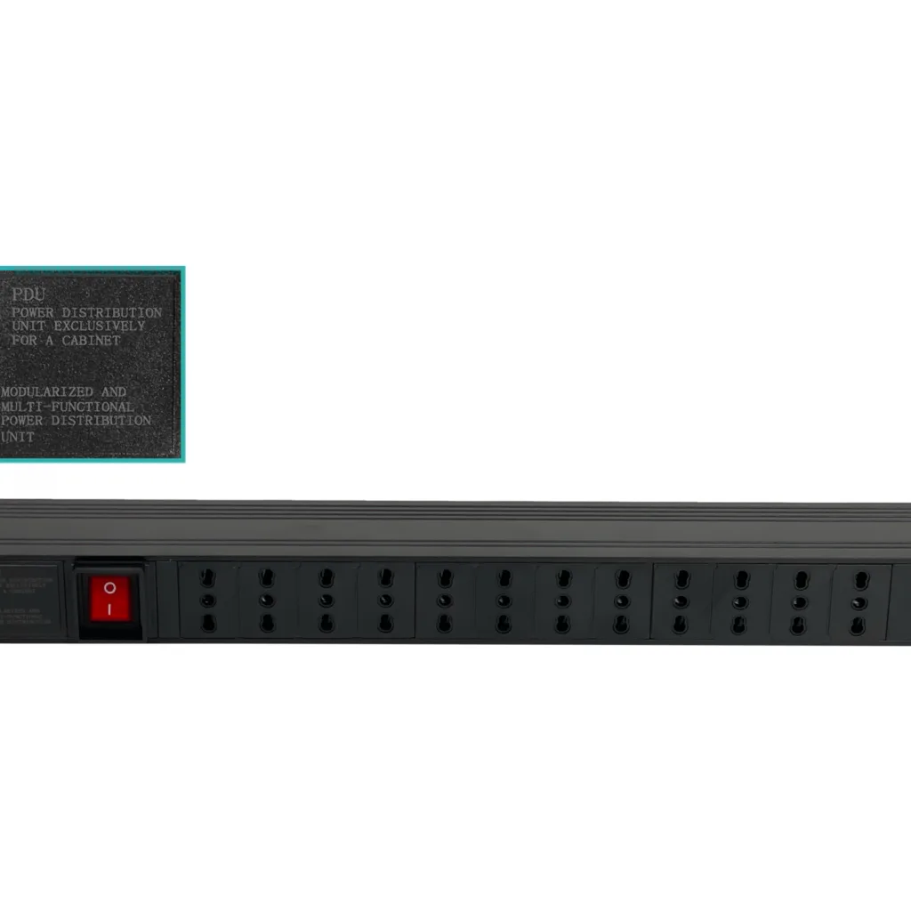 PDU LINKMADE RG12CH Regleta 12-Hembra-Ch 10A Rack-1U Switch-Piloto Macho-Ch
