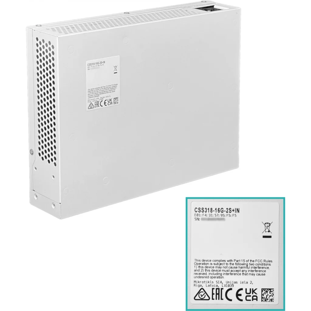 Imagen 3 de MIKROTIK Cloud Smart Switch 318-16G-2S+IN with SwitchOS