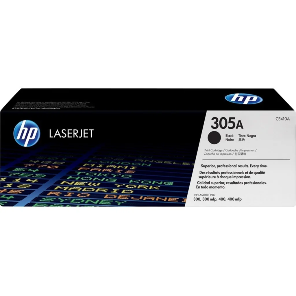Toner HP 305A Negro para LaserJet M451dn/M451dw/M475dn MFP/M475dw MFP, 2200Pág