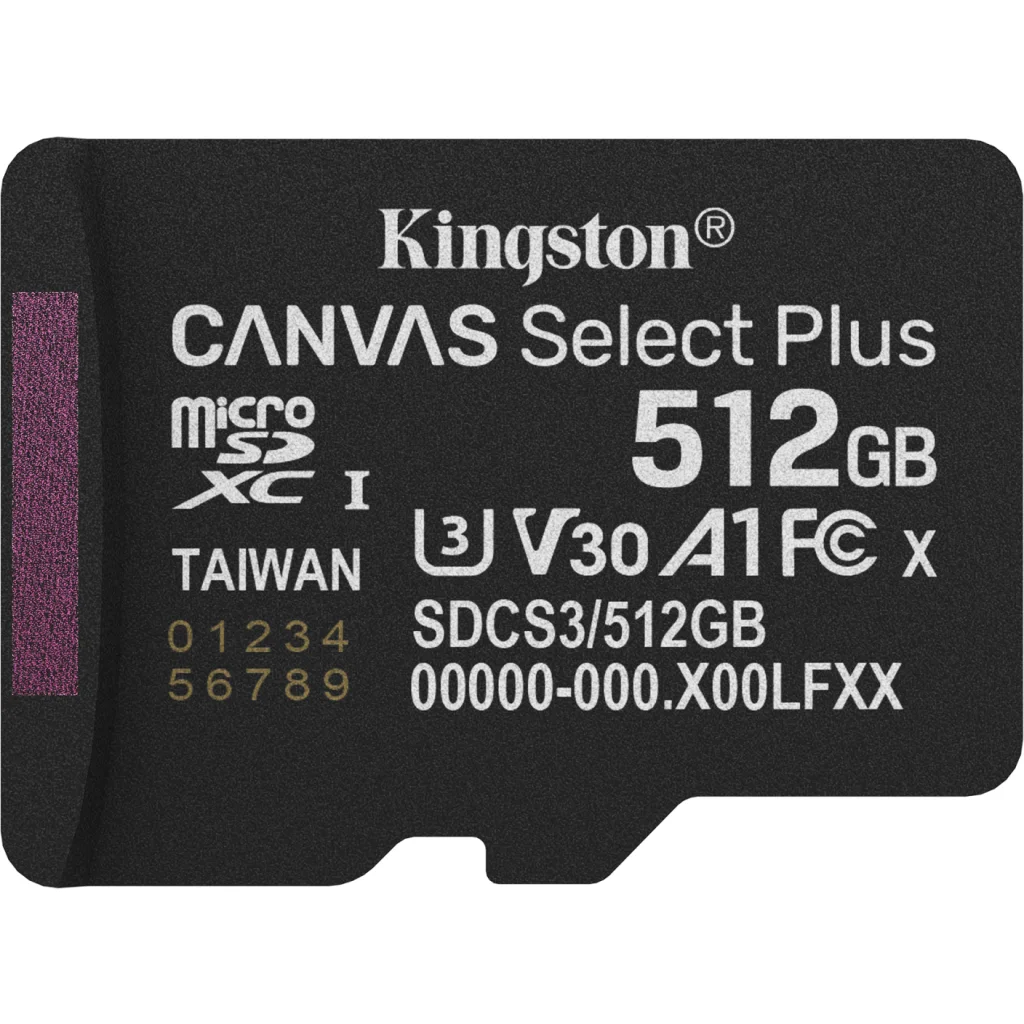 Imagen 2 de Memoria microSDXC 512GB Kingston Canvas Select Plus Clase 10 A1 Lec150MB/s