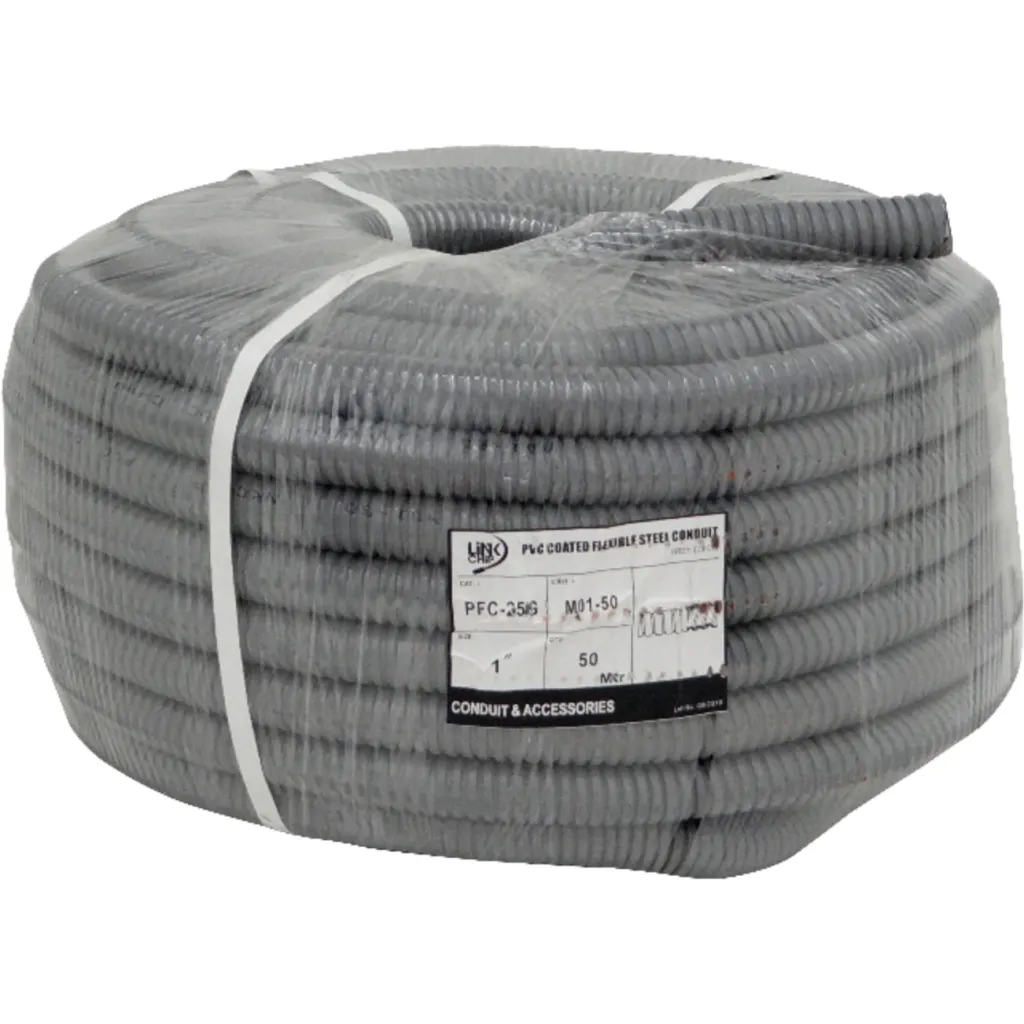 Imagen 2 de 1-Pulg Rollo-50mts Conduit Flexible Metalico Cubierto-PVC 25mm