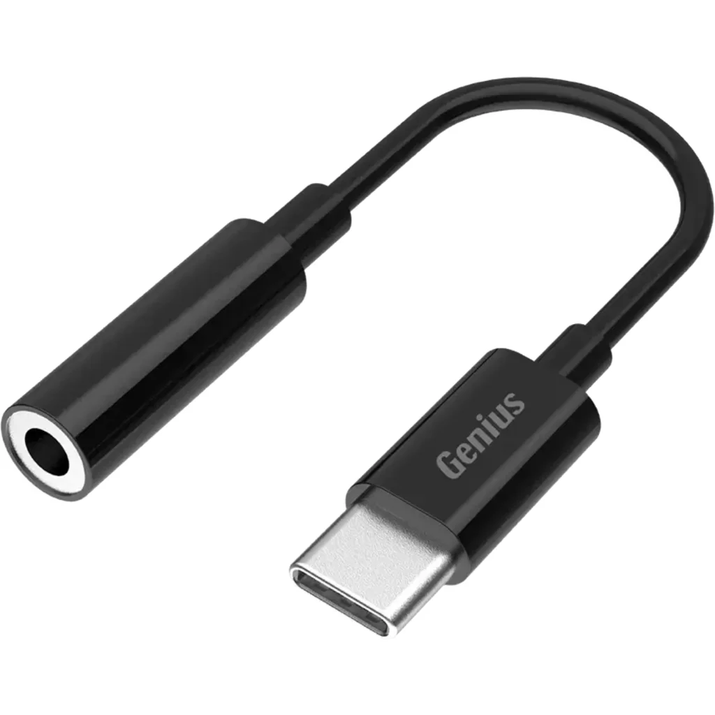 GENIUS AUDIO ADAPTOR CABLE JACK 3.5mm to PLUG TYPE-C-ACC-C100-BK
