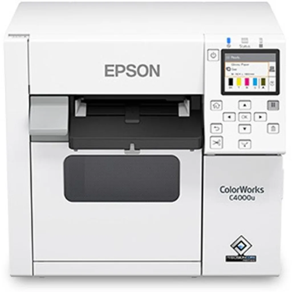 Impresora de Etiquetas Epson CW-C4000 4" Iny Tinta Color c/Cortador LAN USB