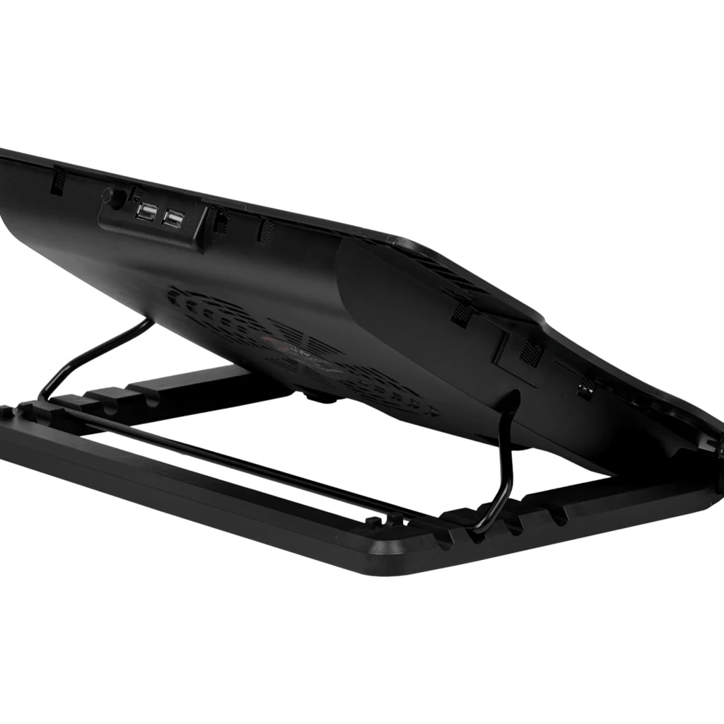 Imagen 4 de Soporte ajustable con ventilador Negro para Portatil 9-17Pulg 2-USB