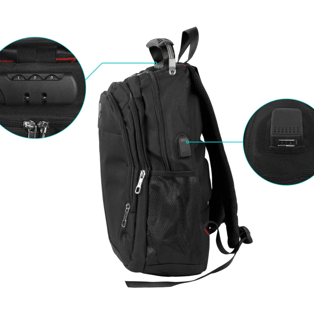 Imagen 5 de Mochila Gris Notebook 16-pulg 31x40cm Inc-USB/Plug 3,5mm