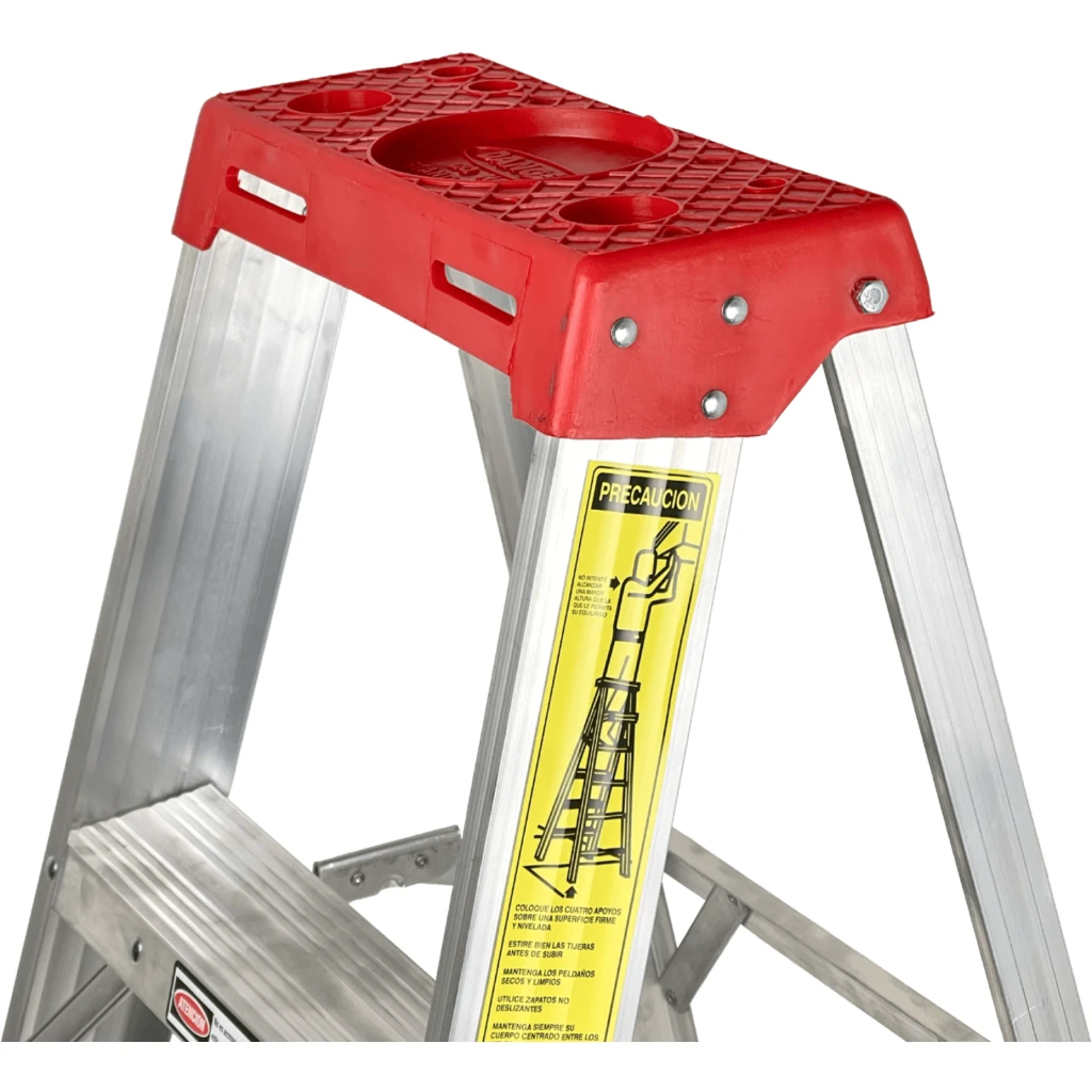 Imagen 1 de 0,9mt 90kg Taburete Tijera Aluminio 3-Peldano Escalera 0.91mt Escala