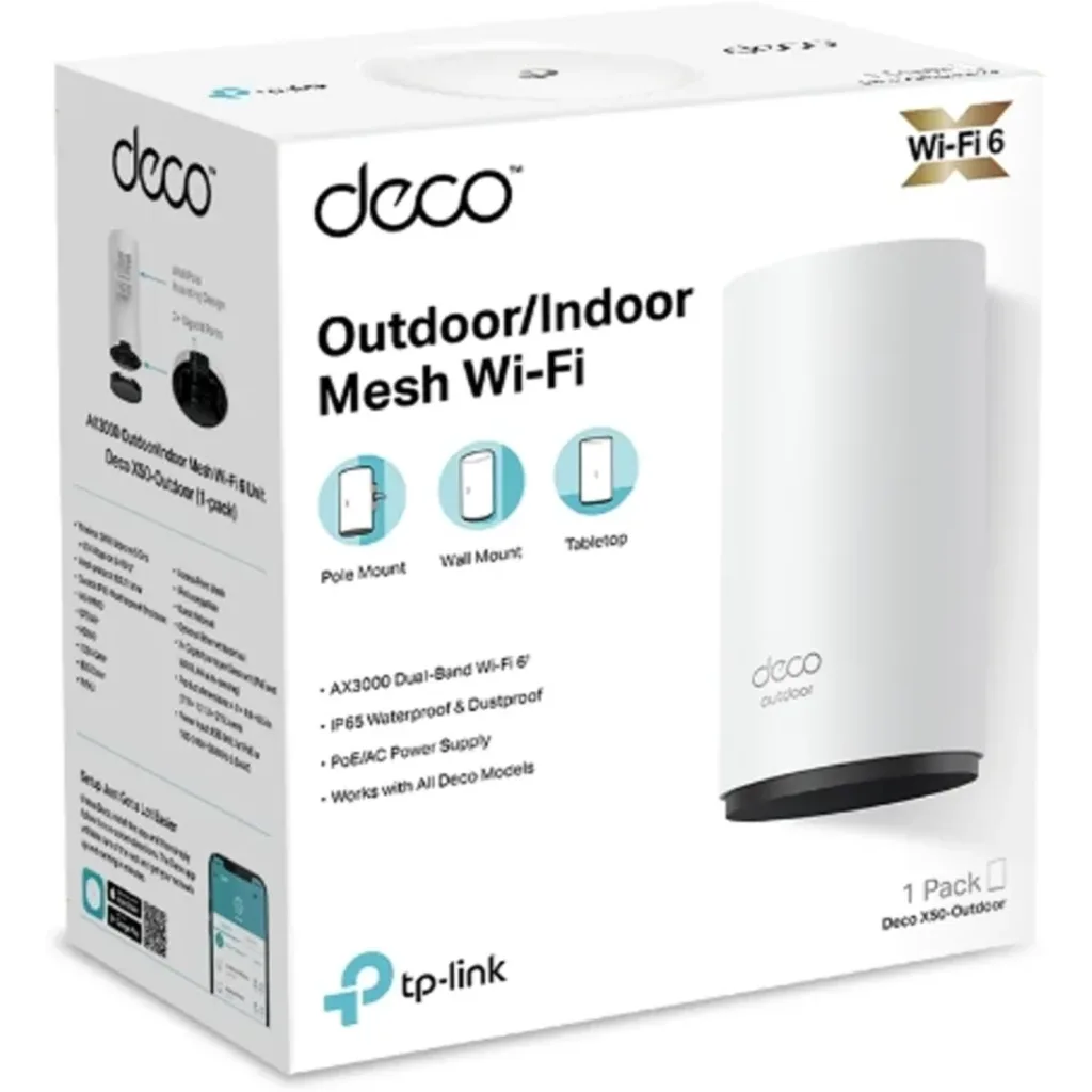 Imagen 1 de Sistema Mesh Wifi 6  exterior para el hogar Deco X50-Outdoor (1-pack) 