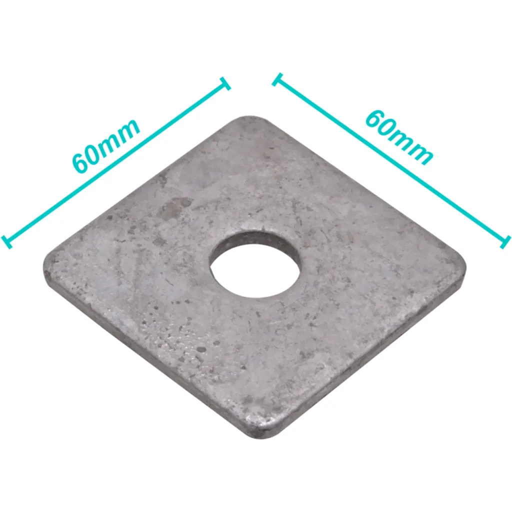 Imagen 3 de 5/8 x 8pulg Perno Ojo con 2-Tuercas Hexagonales-15/16 2-Placas-6x6cm