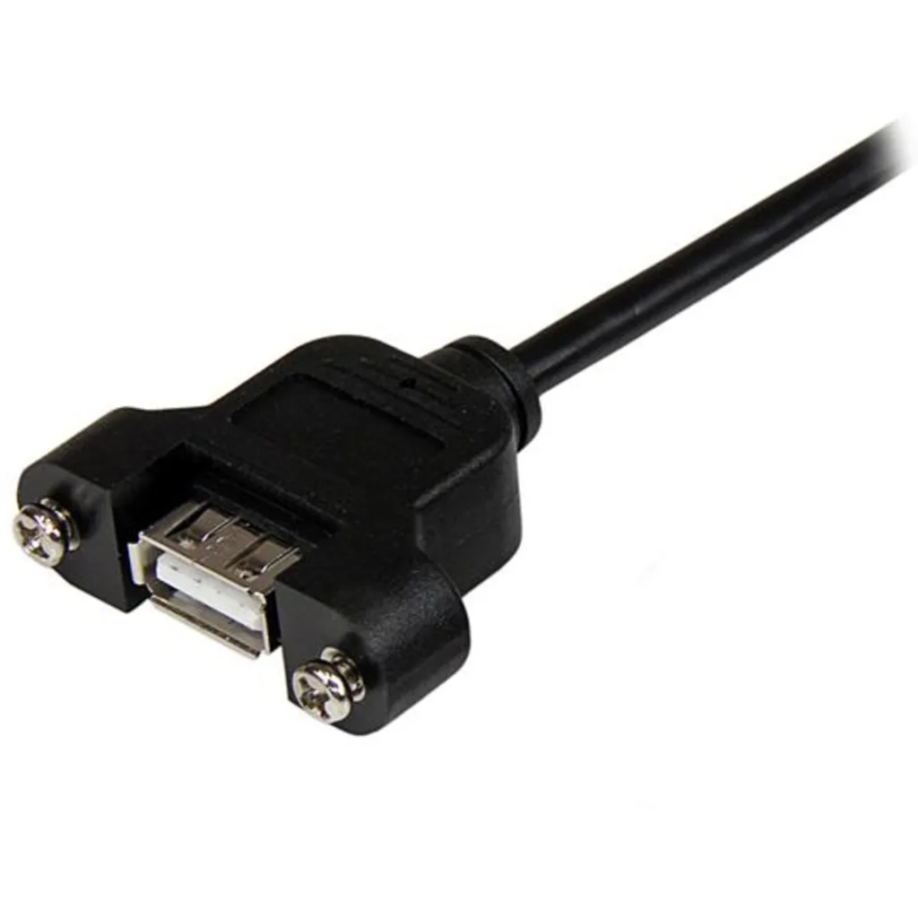 Imagen 1 de Cable Extensión USB-A Macho a USB-A Hembra Montaje en Panel Longitud 30 cm 