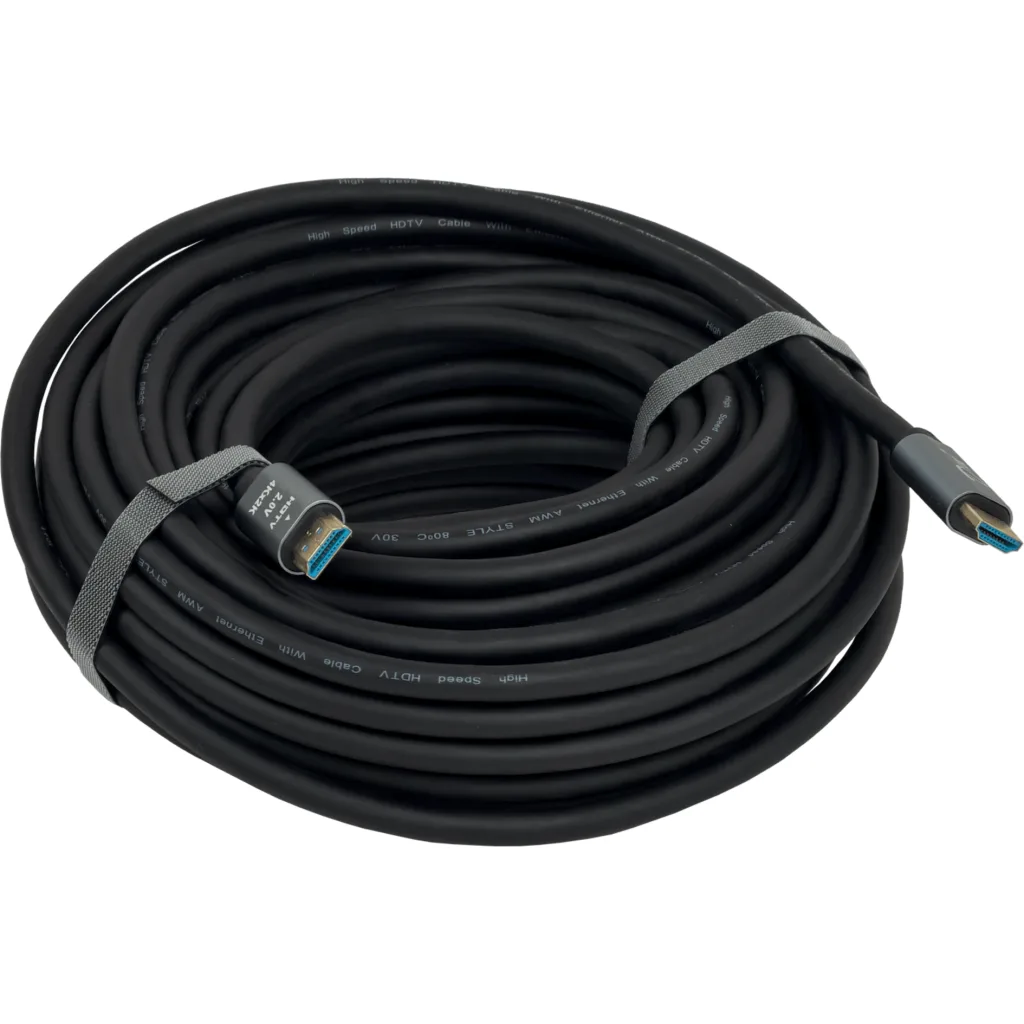 Cable HDMI v2.0 M/M 4K UHD 2160p 3D 60Hz 20mt Color negro