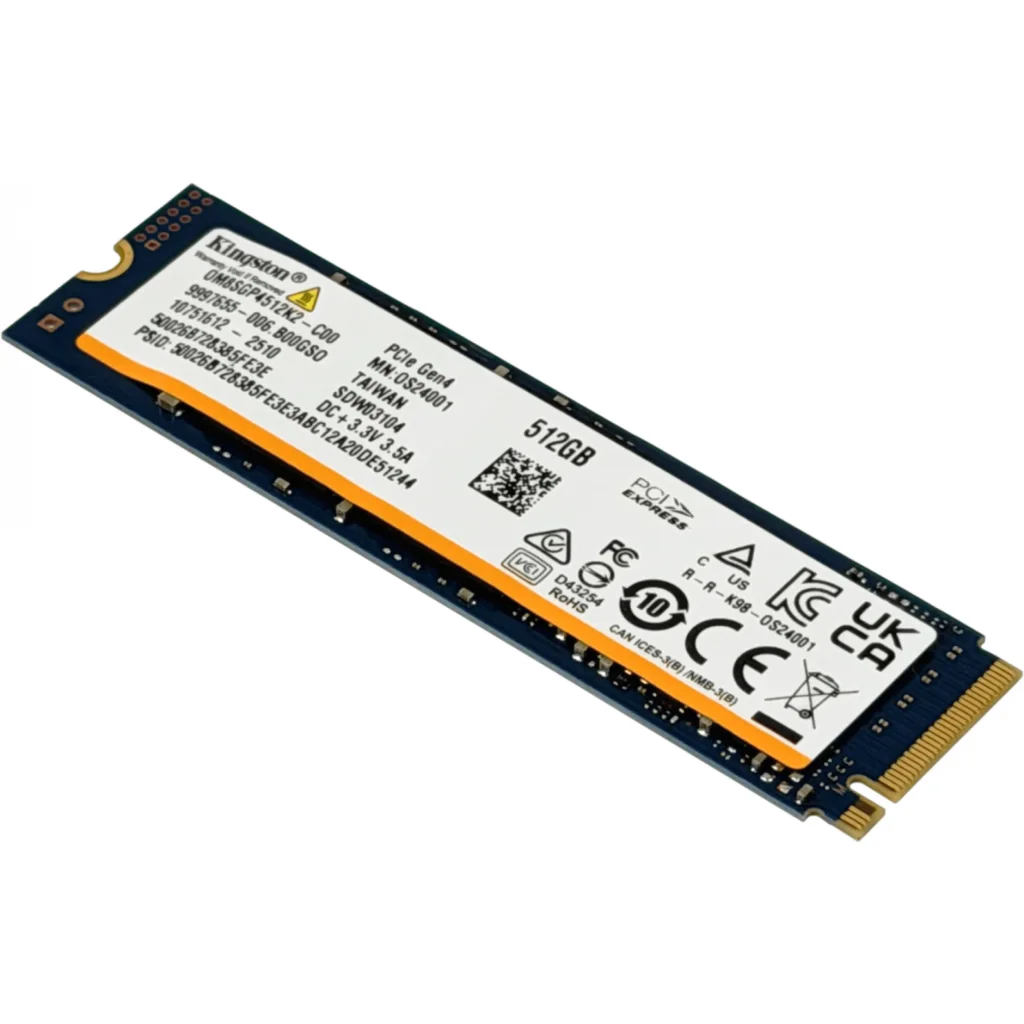 Imagen 1 de KINGSTON 512GB M.2 NVMe 4700-3400mb/s Unidad Solida OM8SGP4512K2-C00