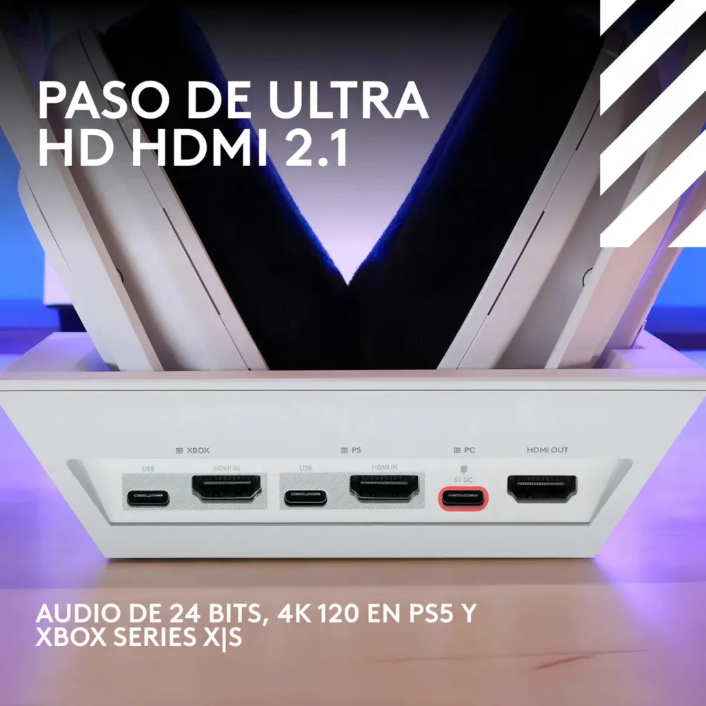 Imagen 7 de Audífonos Gamer inalámbricos Logitech G Astro A50 X Lightspeed Dolby Atmos White