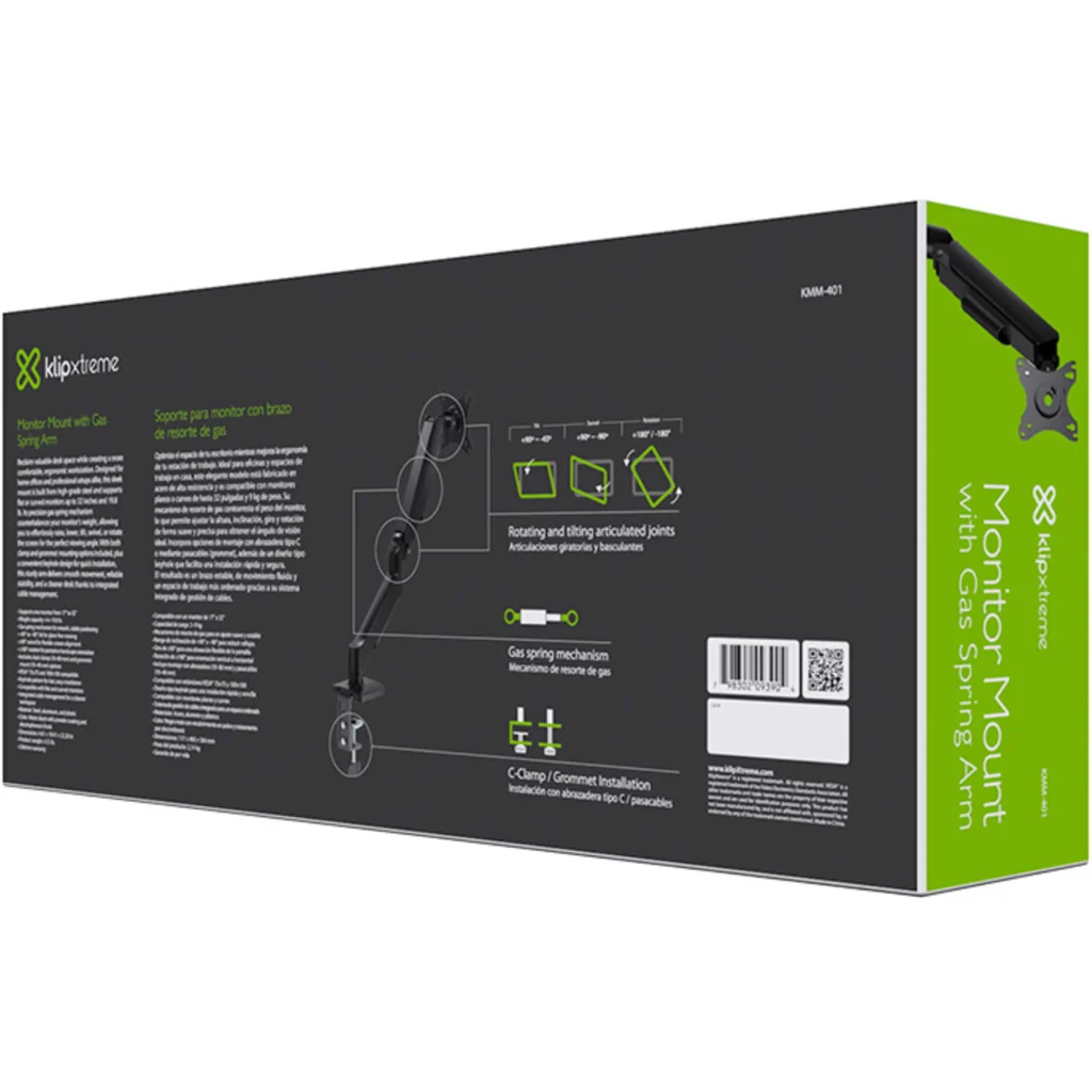 Imagen 9 de Klip Xtreme - desktop to mobile mounting kit - up to 32" gas spring