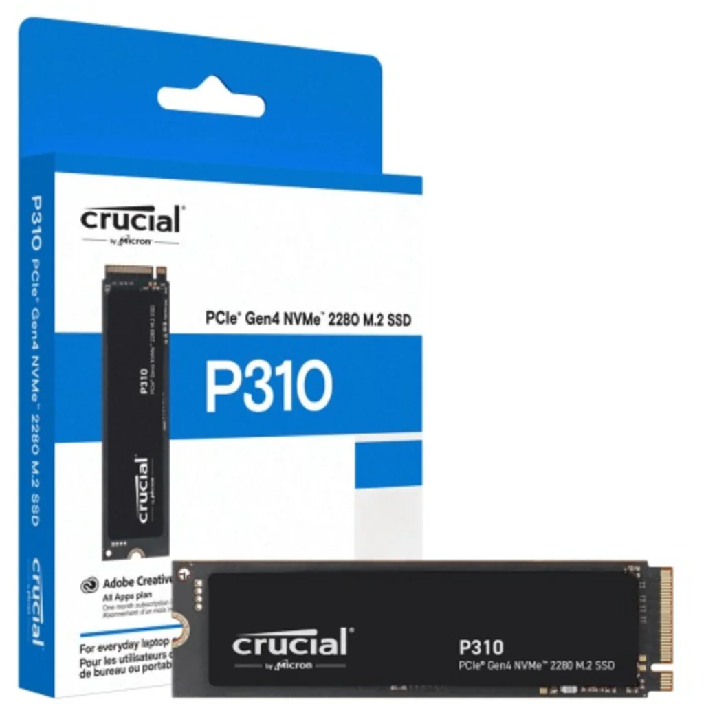 Unidad SSD Crucial P310 2TB M.2 22*80 PCIe4x4 Lec7100MB/s Esc 6000MB/s