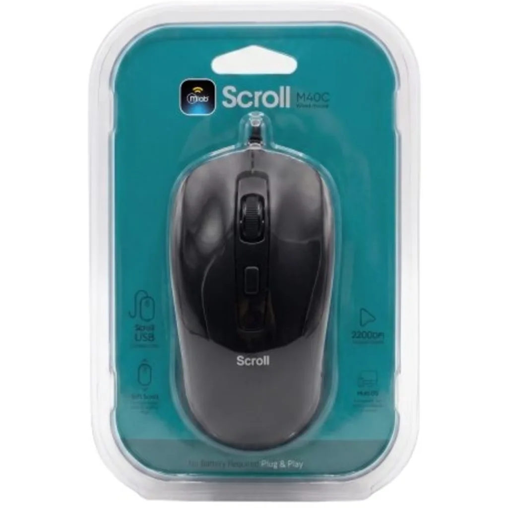 Imagen 1 de MLAB MOUSE CABLE USB 1600DPI SCROLL M40C BLACK