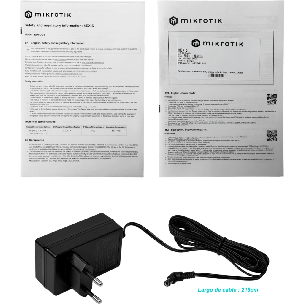 Imagen 4 de MIKROTIK 1-SFP-2,5 5-1000(1-PoE) 2-950MHz 256mb mSD USB L4 inc24V