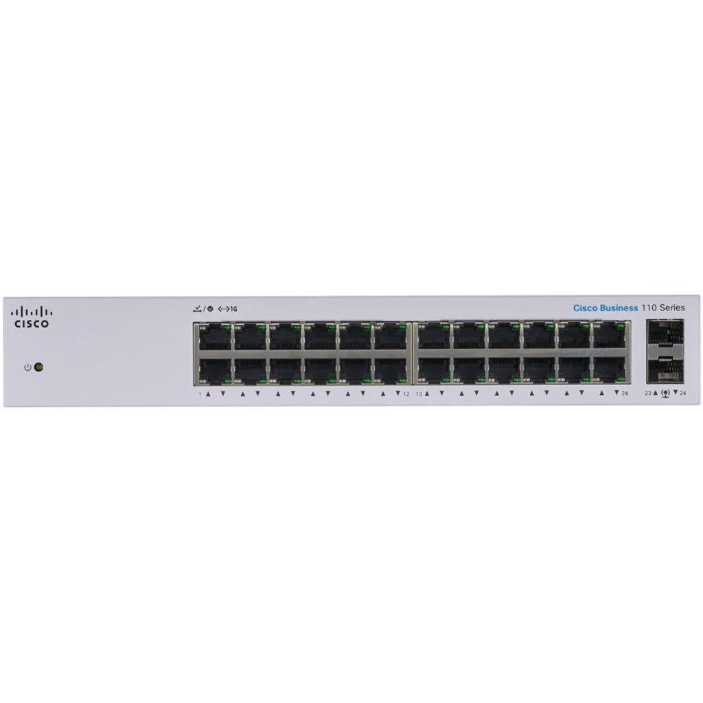 Imagen 2 de Switch Cisco Gigabit Ethernet Business 110, 24 P 10/100/1000Mbps+2 P SFP 48 Gb/s