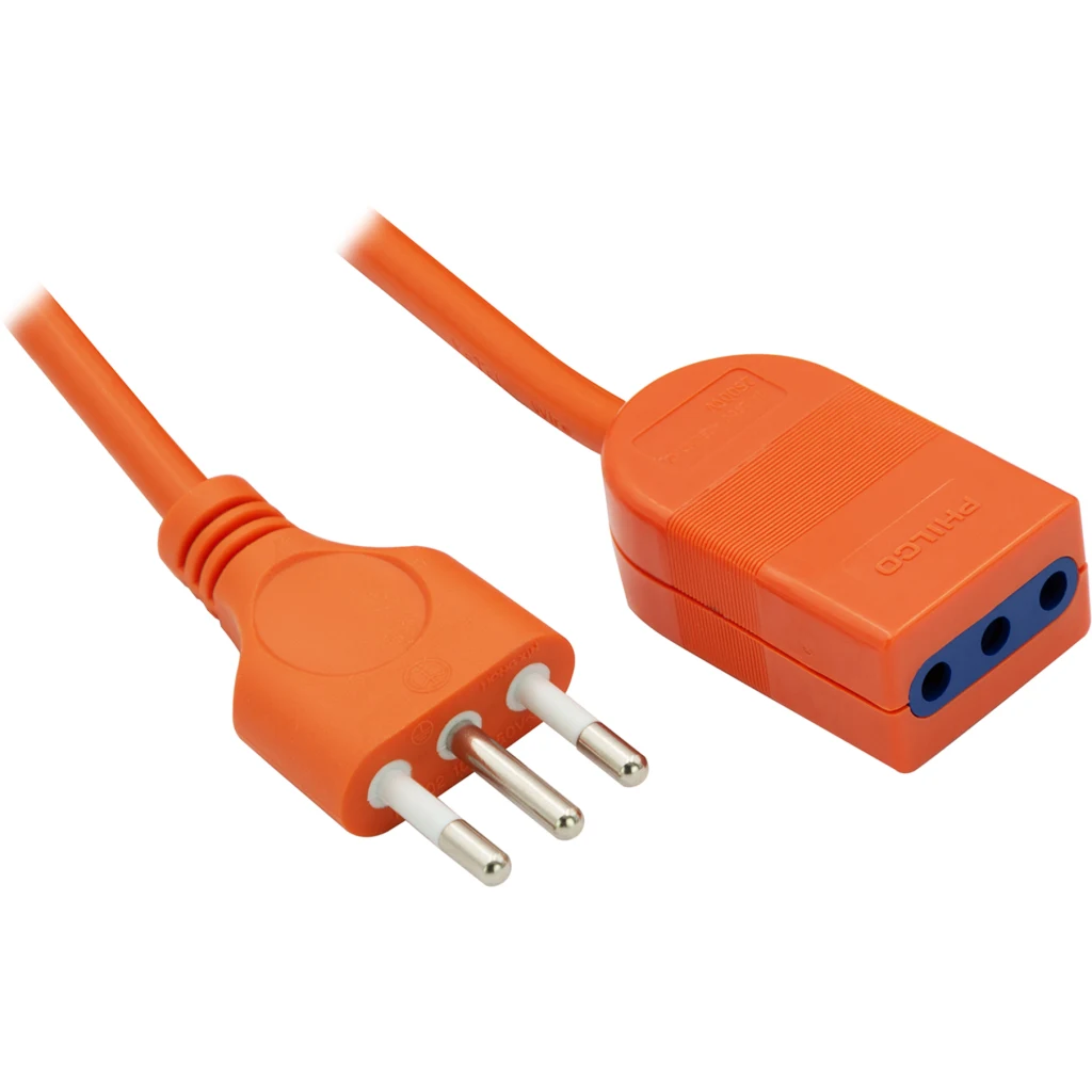 Imagen 2 de Alargador Extensión Eléctrico Philco XT50, Cable 10 mts Color Naranjo
