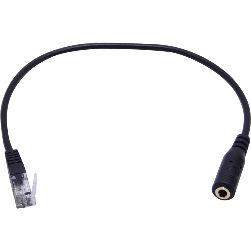 RJ9-Macho a 3,5mm-Hembra Cable 21cm para Auricular en Telefono IP 3.5