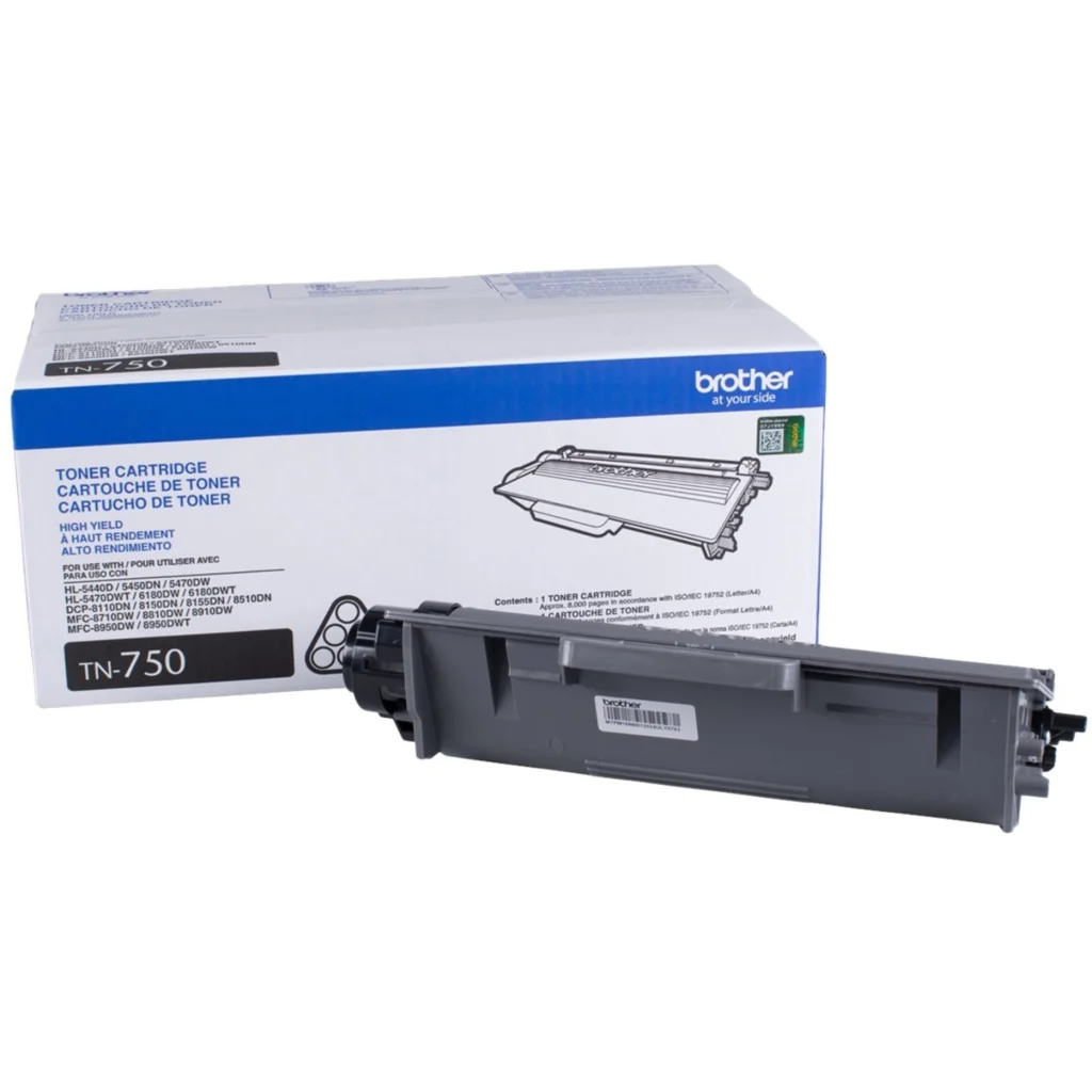Imagen 3 de Toner Brother TN750 Negro para Impr Laser HL-5470DW/6180DW/8110DN, 8000 Pág    