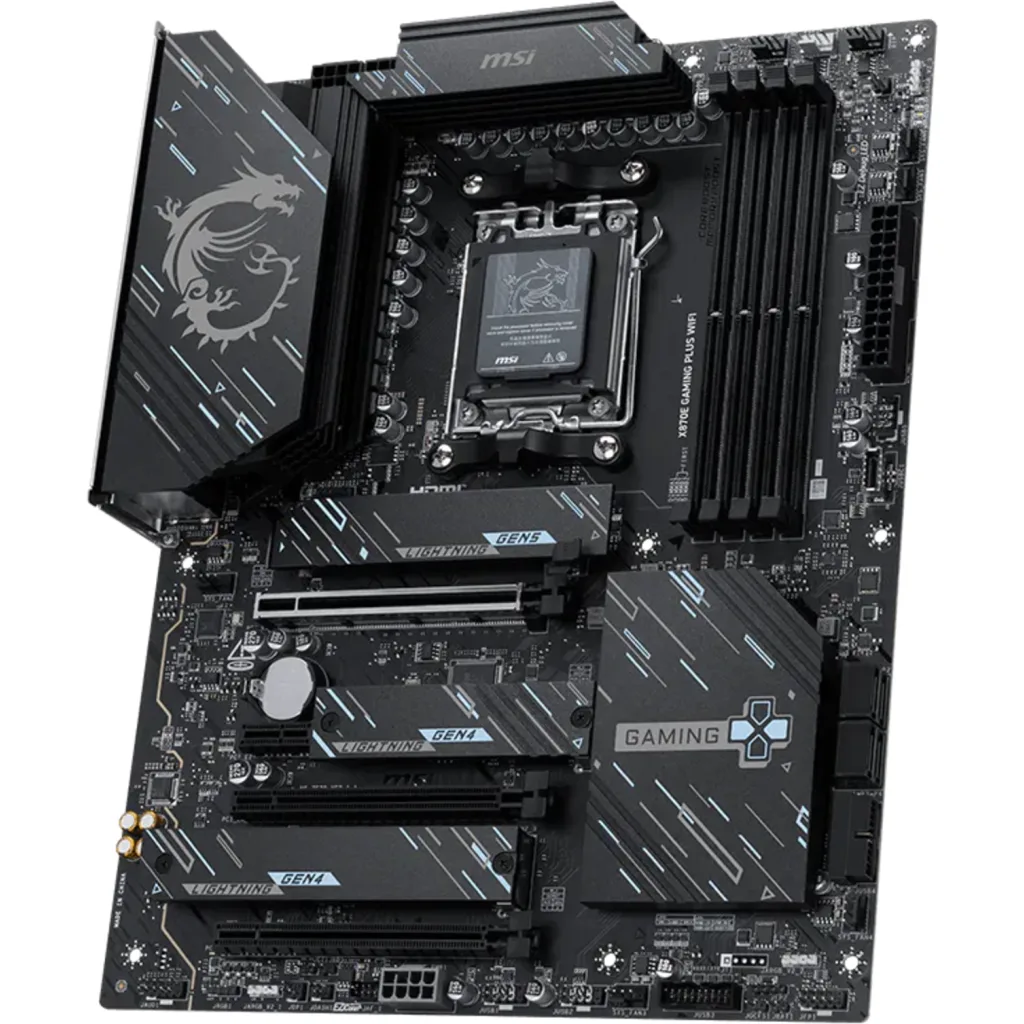 Imagen 2 de Tarjeta Madre MSI X870E GAMING PLUS WIFI AM5 4*DDR5 8126VB 5G LAN WIFI7 ATX
