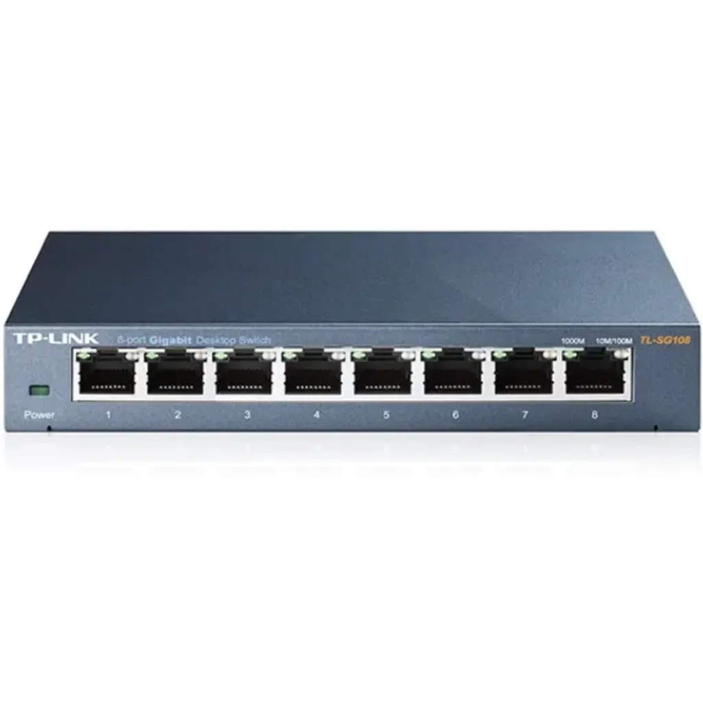 Switch TP-Link TL-SG108, 8 Puertos Gigabit Ethernet Soportan Auto-MDI/MDIX, P&P