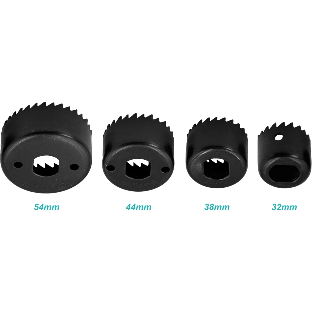 FERRETOOLS Broca p/Madera y 4 Sierras Copas 32mm 38mm 44mm 54mm