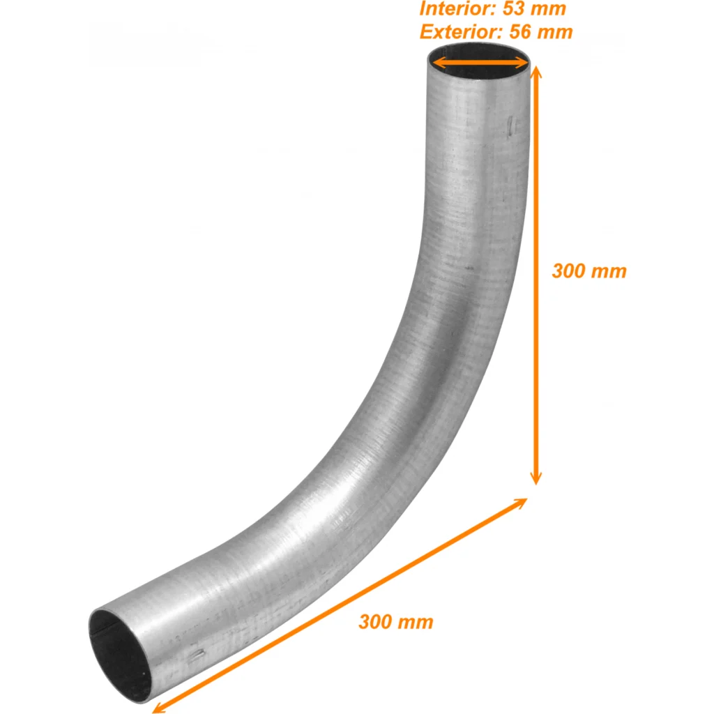 Imagen 1 de 50mm Galvanizado Codo para Conduit Rigido Metalico Curva aprox-30x30cm