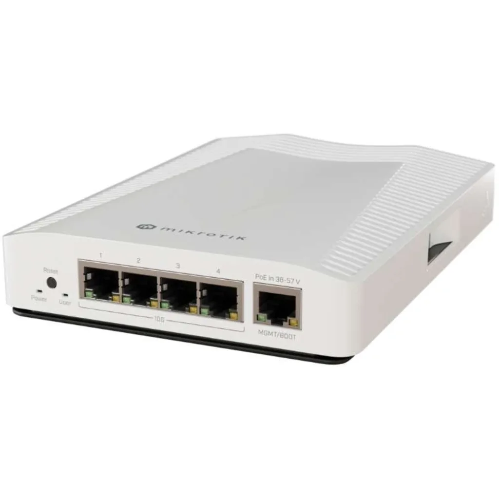 Cloud Router Switch CRS304-4XG-IN (RouterOS L5), desktop enclosure (EU)