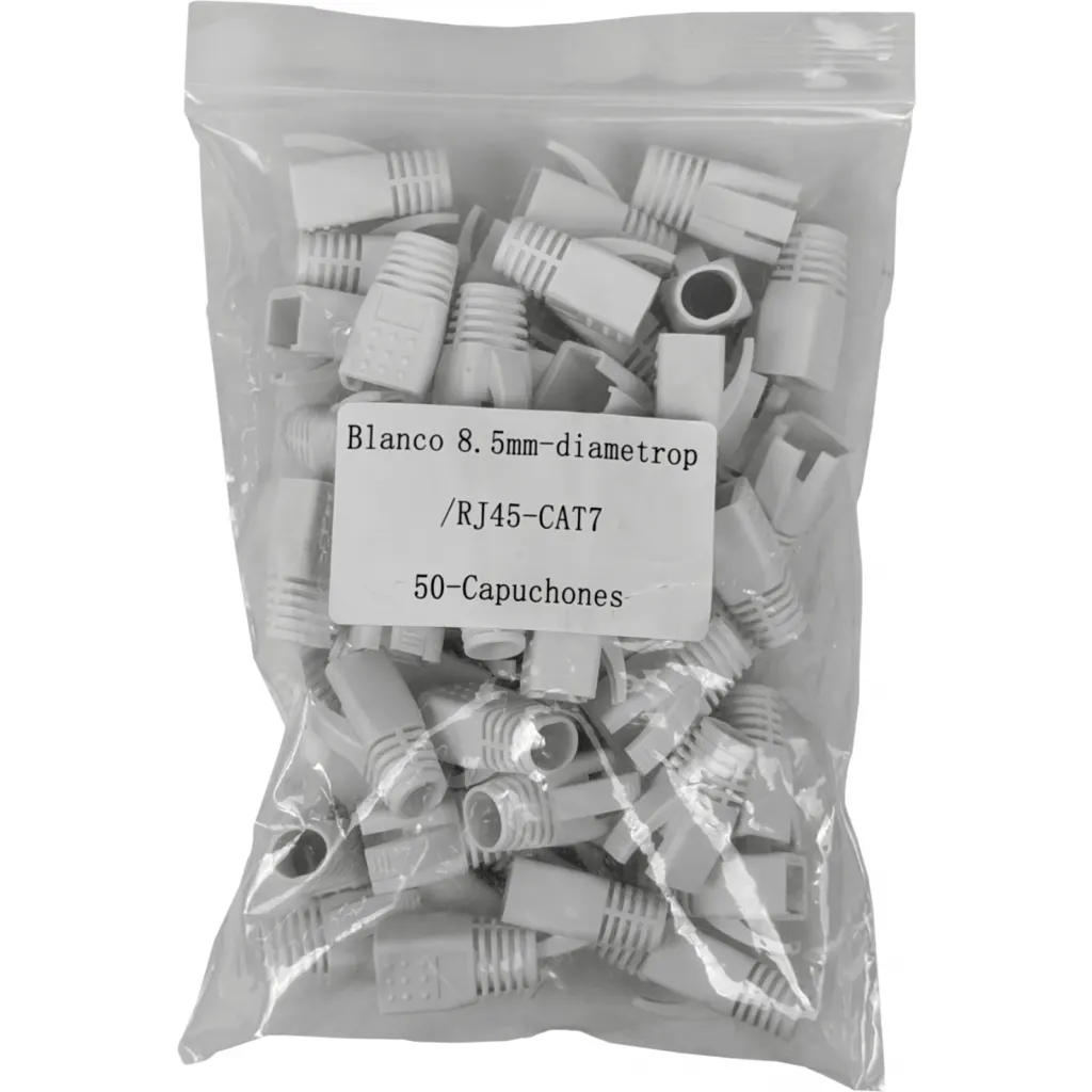 Blanco 8,5mm-diametro p/RJ45-CAT7 50-Capuchones