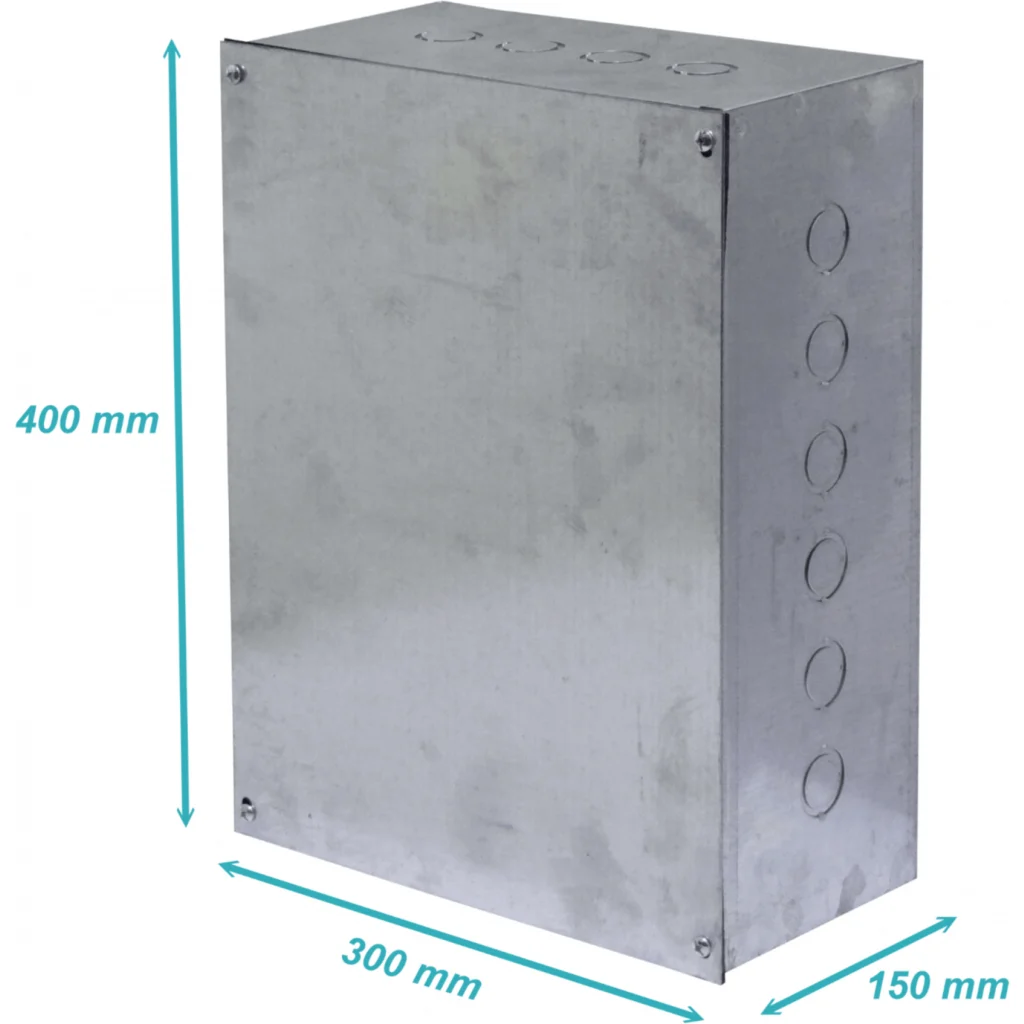 Imagen 2 de C34 Caja 400x300x150mm c/Tapa-405x305mm Zincada Metalica