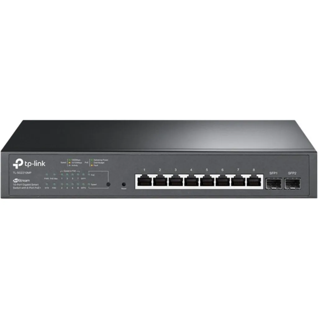 Imagen 2 de Switch TP-Link TL-SG2210MP  Smart de 10 puertos Gigabit, con 8 puertos PoE+