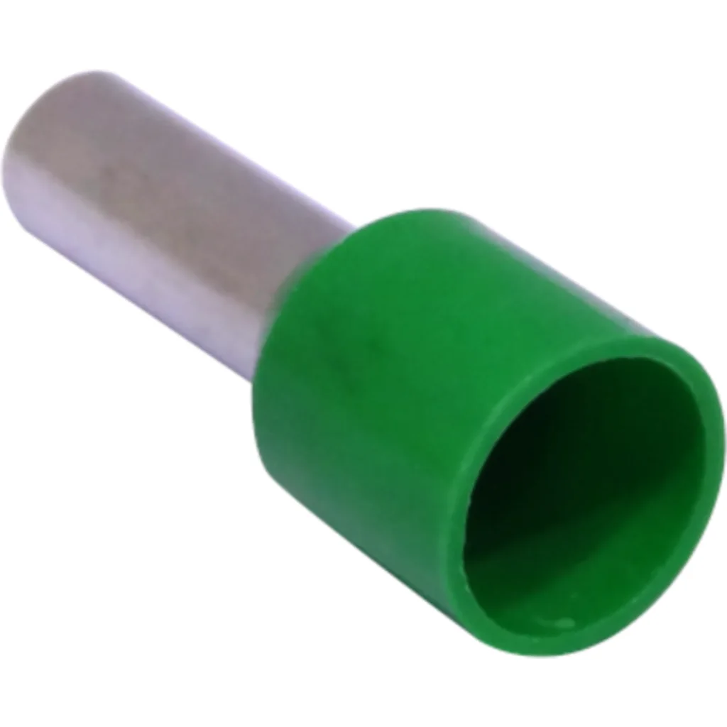 Verde 10,0mm2 12/21,5mm 100-unid AWG7 Ferrules Terminal Aislado Crimp