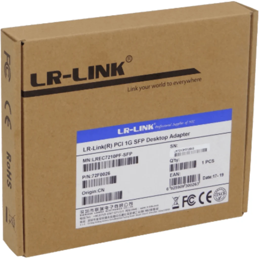 Imagen 1 de LRLINK PCI-Legacy 1-SFP 1G NIC LREC7210PF-SFP Tarjeta para Servidor