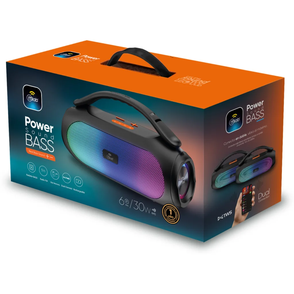 Imagen 7 de MLAB PARLANTE POWERSOUND BASS BLACK