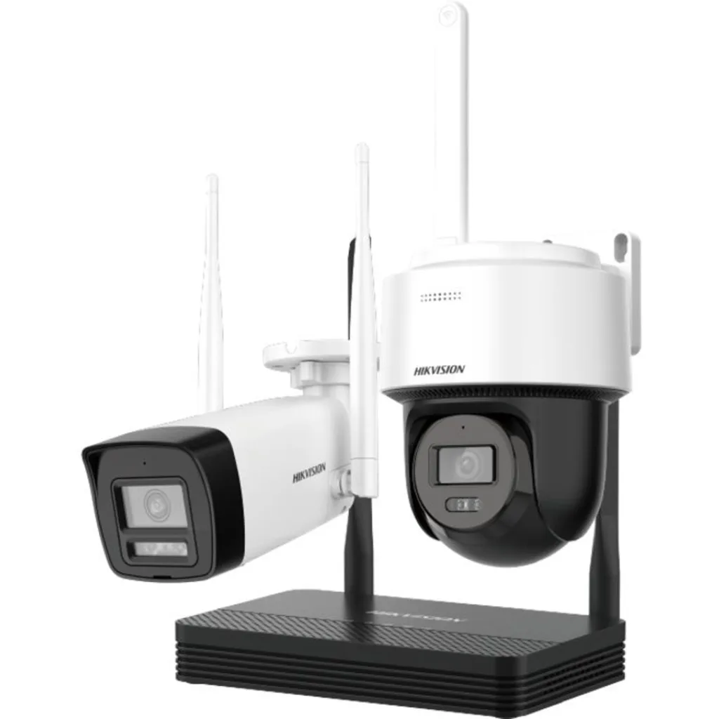 Kit NVS Hikvision 4CH Slot SD hasta 512GB + Camara Bullet + Torreta WIFI 6 6MP