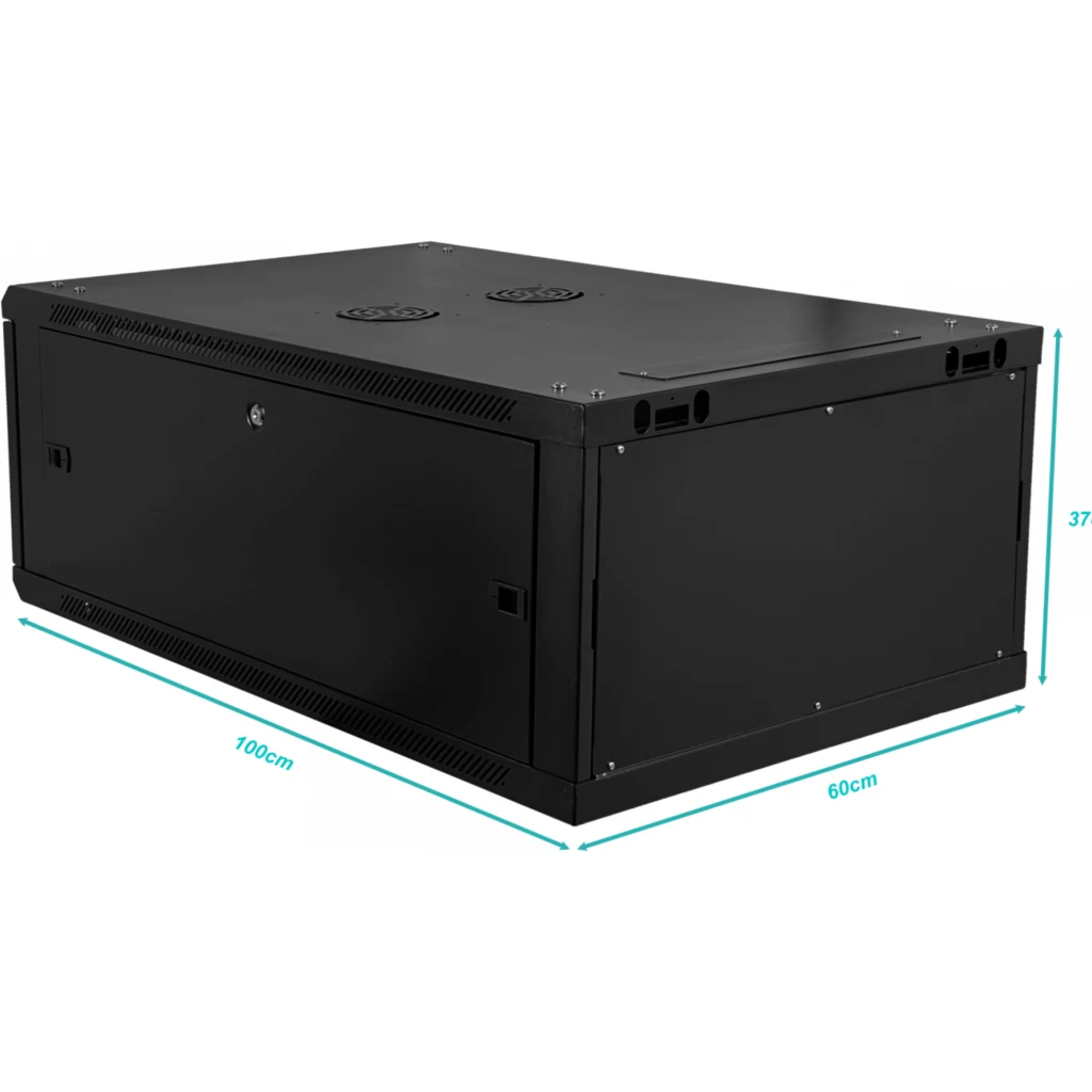 Imagen 5 de LINKMADE Desarmado 6U 100cm-Fondo Gabinete Rack Negro 1000mm