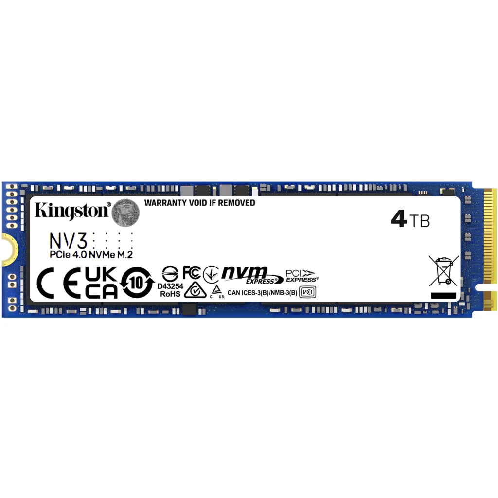 Imagen 2 de Unidad SSD Kingston NV3 4TB M.2 22*80 PCIe4.0x4 Lec6000MB/s Esc5000MB/s