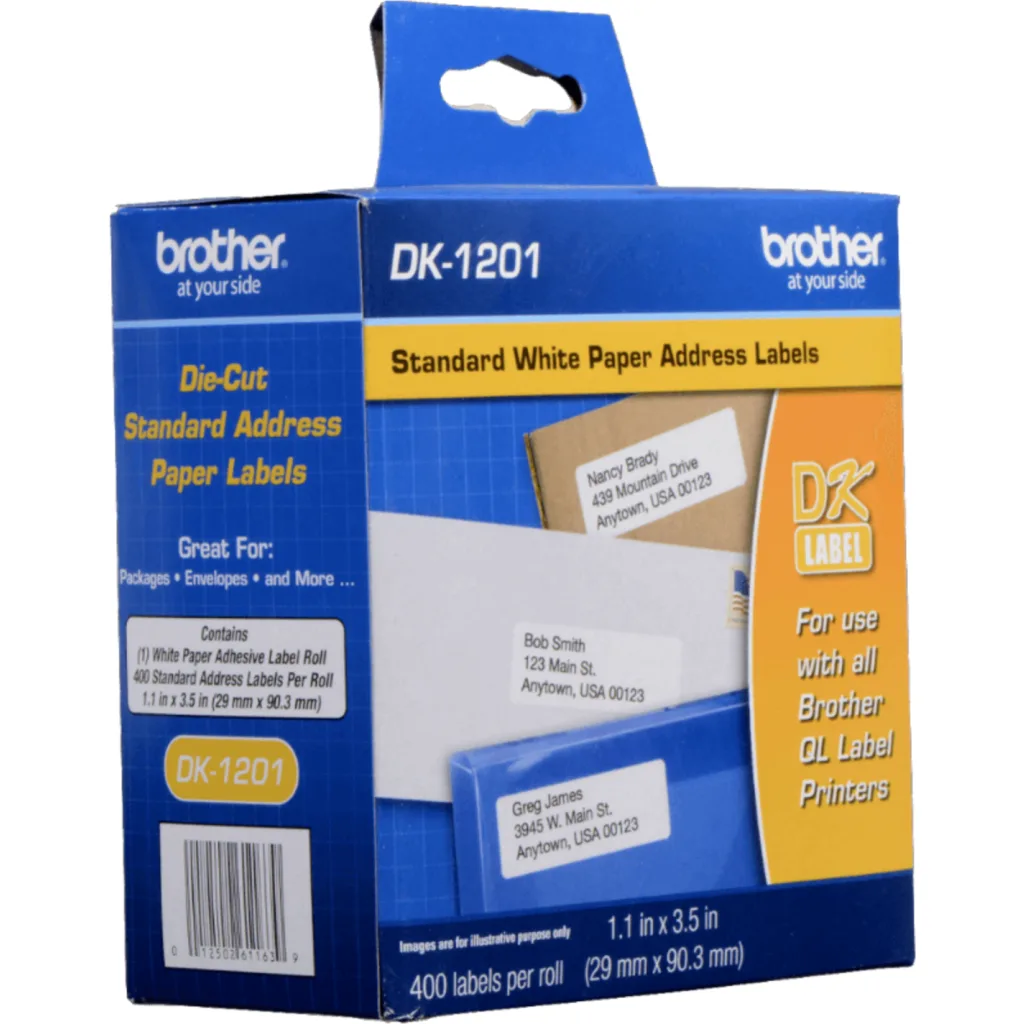 Imagen 1 de Etiquetas estándar de papel p/ direcciones de 1,1" x 3,5" (29mmx90.3mm) 400 Etiq