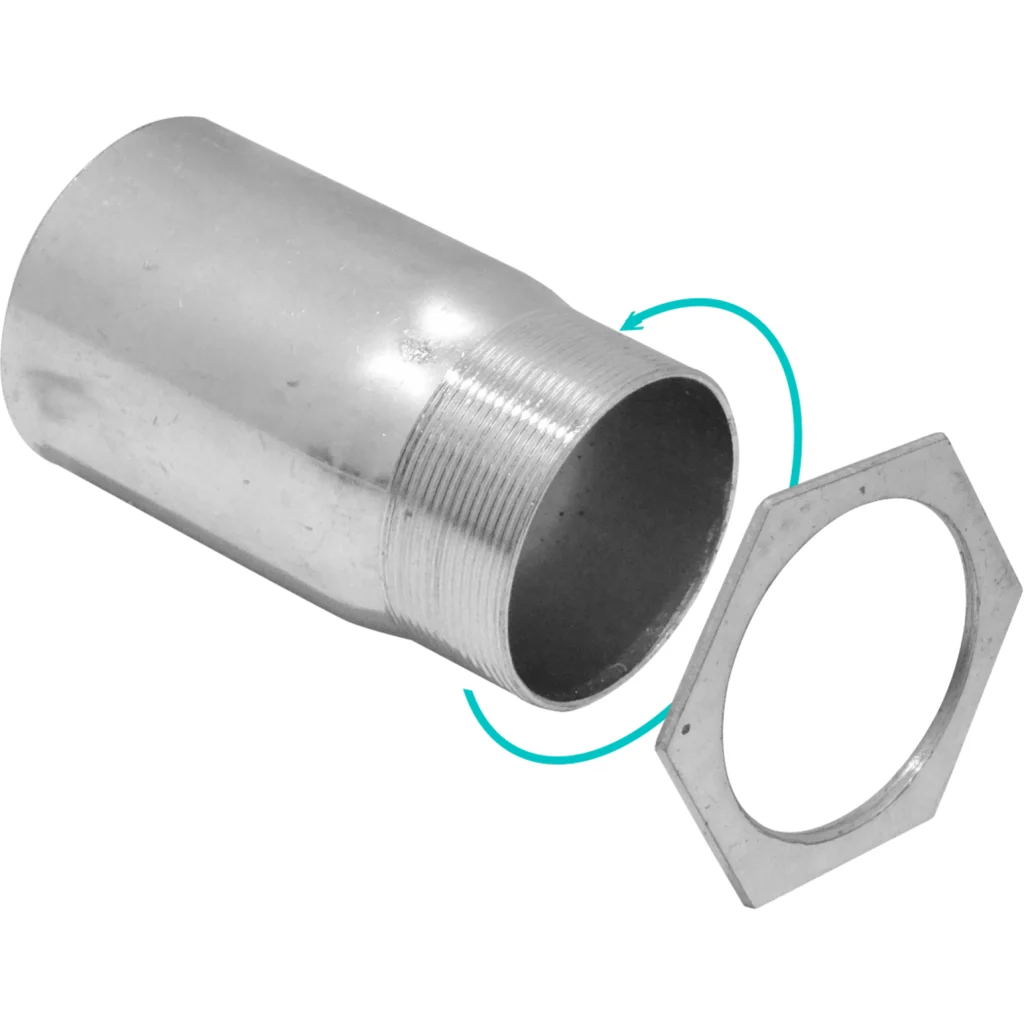 Imagen 1 de 50mm Salida Hilo para Conduit Rigido Metalico Largo-9cm