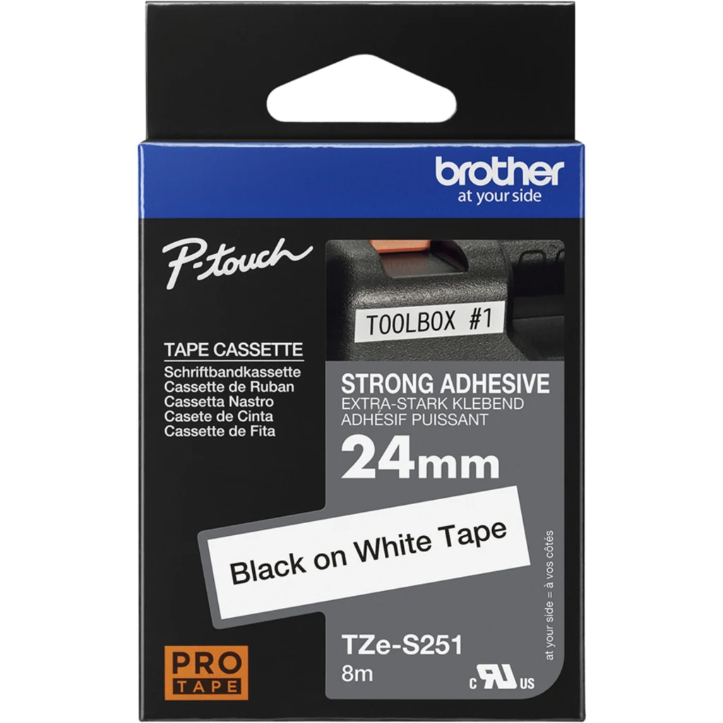 Imagen 3 de Brother TZES251 Black on White 2.39 cm x 7.99 m
