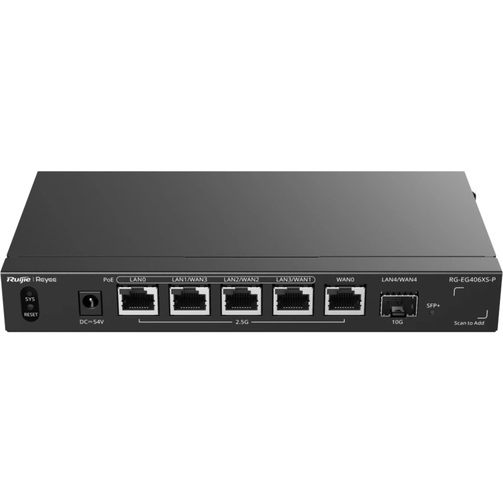 RG-EG406XS-P Gateway PoE empresarial con uplinks 10G
