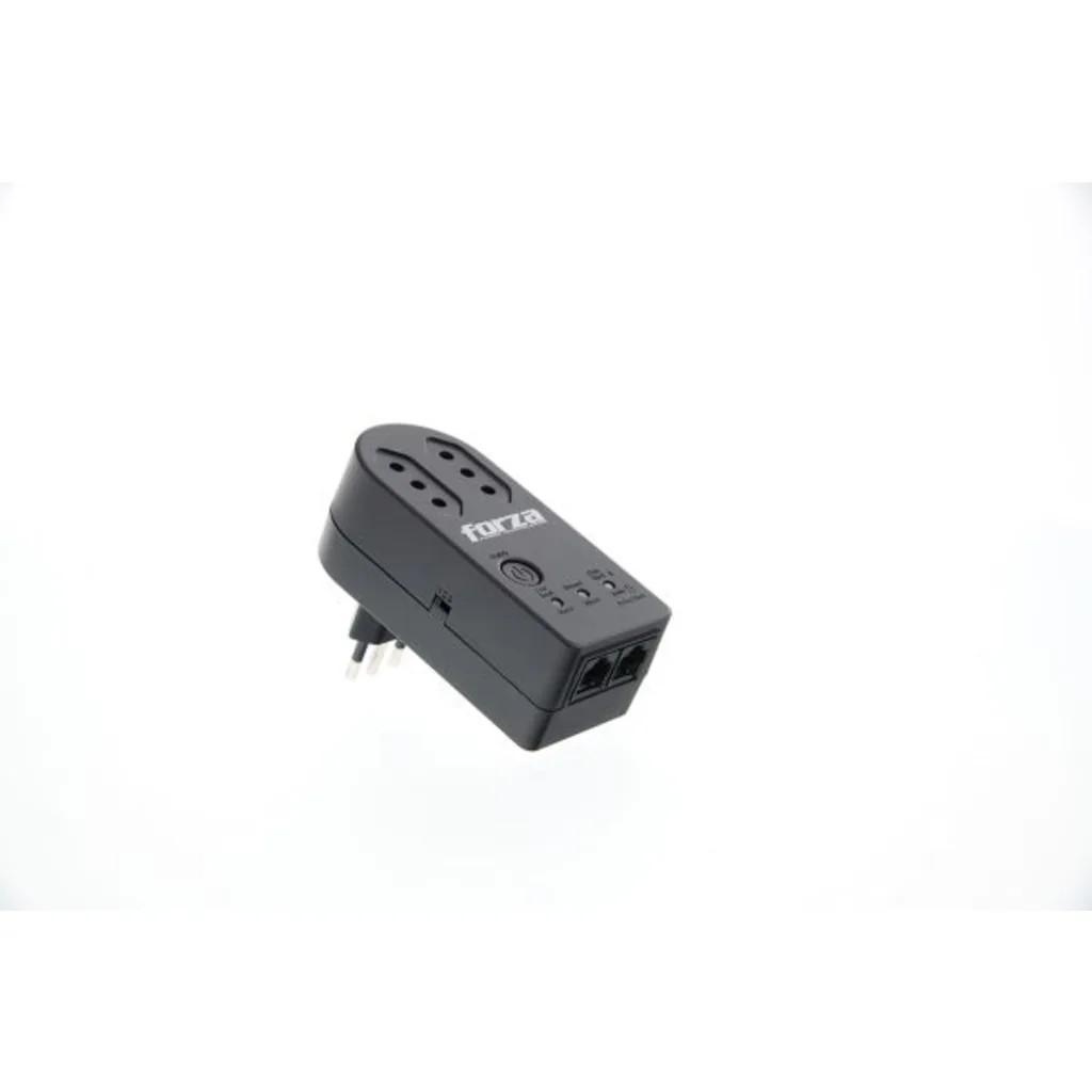 Regulador de Voltaje Forza FVP-1202N-C, 2 Tomas CAP 1500W giratorio negro