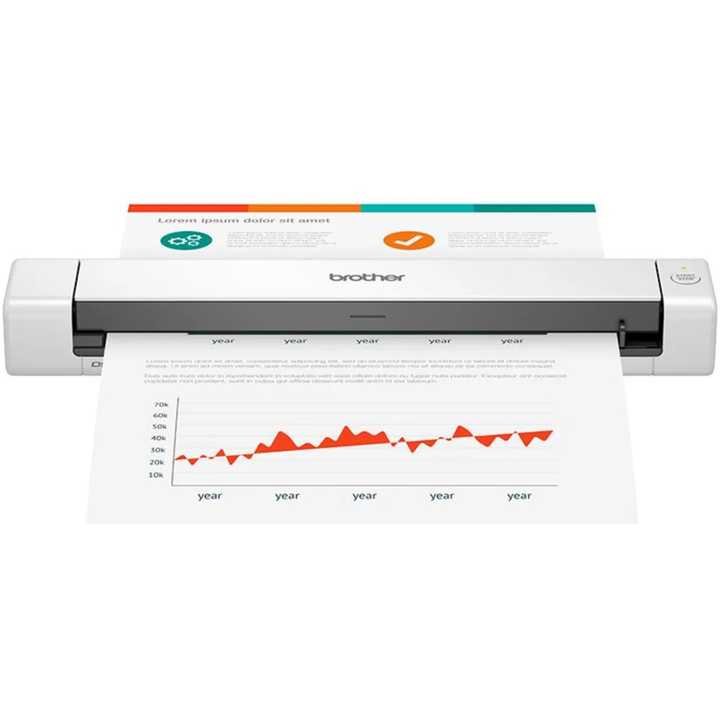 Escáner de Escritorio Portátil Brother DS-640 Color A4 16 ppm 600dpi USB3.0