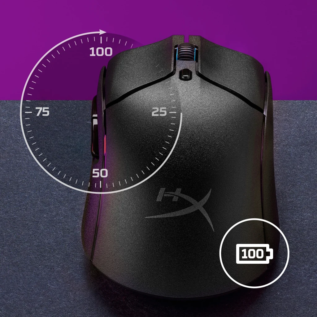 Imagen 3 de Mouse Inalámbrico HP HyperX Óptico 16000dpi 6 botones Color Negro