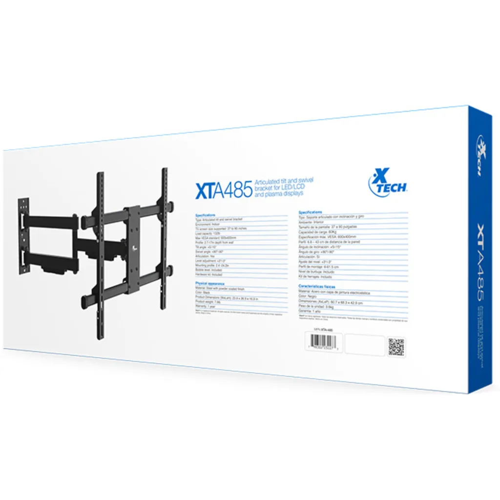 Imagen 3 de Soporte a Pared Articulado para TV 37" a 90" 60kg 60kg - X-Tech XTA-485